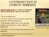 An introduction to anthony morrison