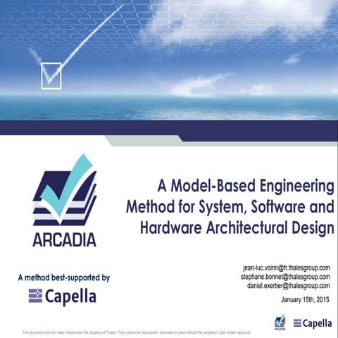 Arcadia and Capella: Model-Based Systems Engineering made easier ...