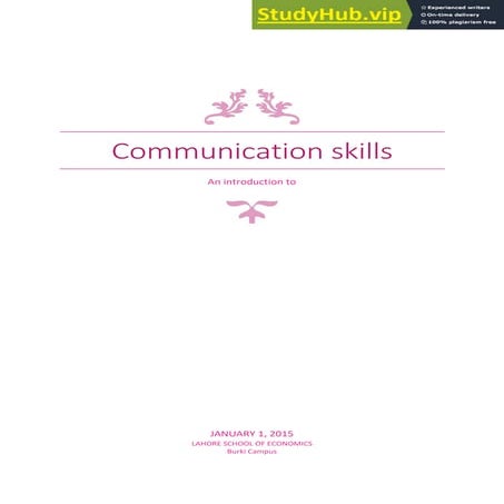 An Introduction To Communication-Skills