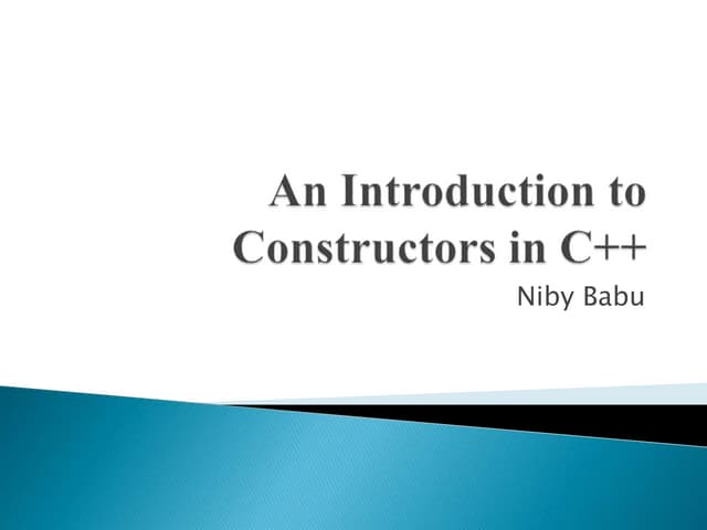 An introduction to constructor