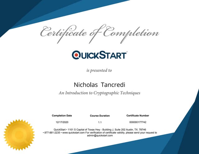 An Introduction to Cryptographic Techniques