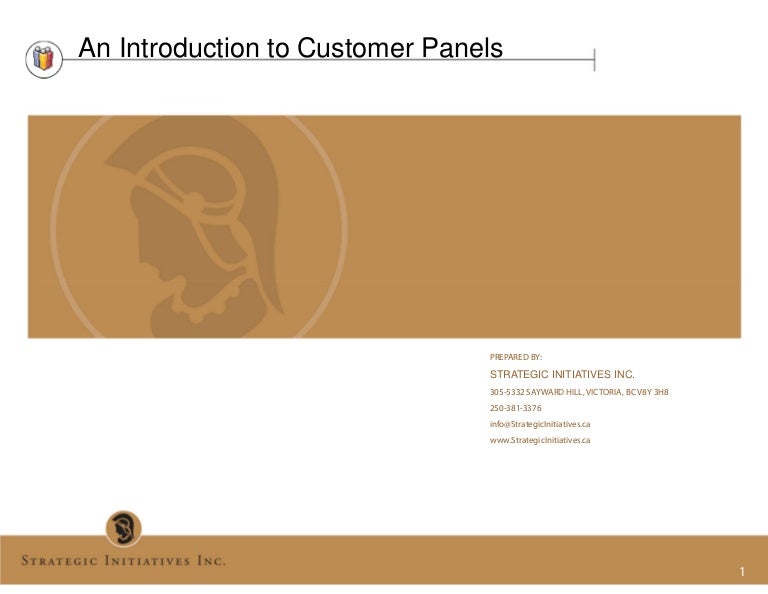 An introduction to customer panels