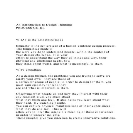 An Introduction to Design ThinkingPROCESS GUIDEWHAT .docx