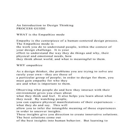 An Introduction to Design ThinkingPROCESS GUIDEWHAT is t.docx