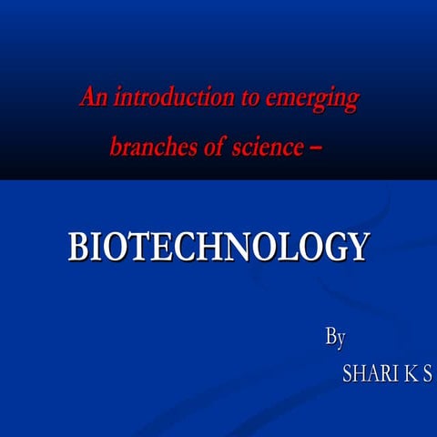 An introduction to emerging branches of science 