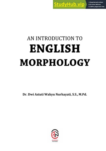 An Introduction To English Morphology Pdf An Introduction To English Morphology Pdf