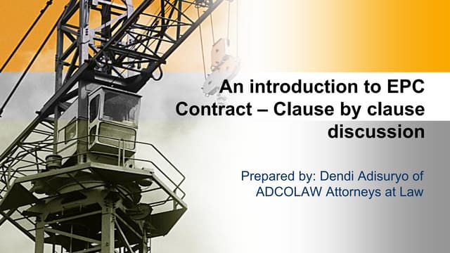 EPC v EPCM Contracting- A Comparison | PPTX