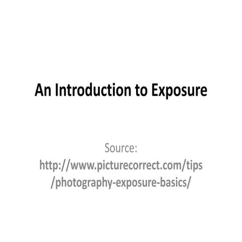 An introduction to exposure