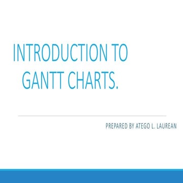 An Introduction to Gantt Charts 