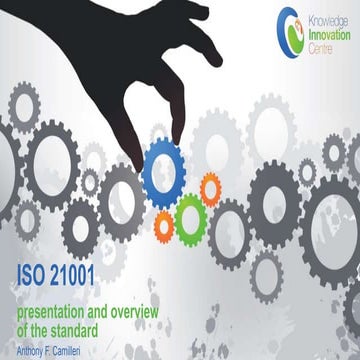 An introduction to ISO 21001