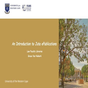An Introduction to Juta ePublications
