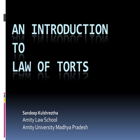 An introduction to law of torts