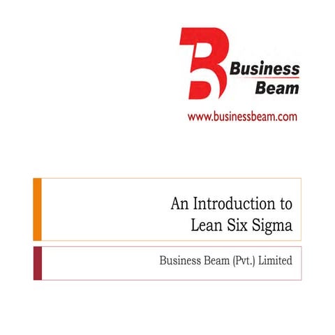 An introduction to lean six sigma