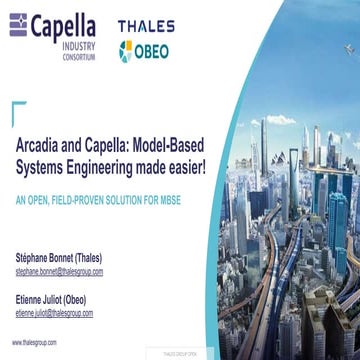 Arcadia and Capella: Model-Based Systems Engineering made easier ...