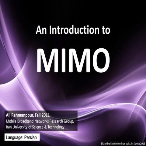 An introduction to MIMO