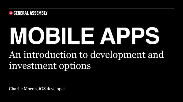 An introduction to mobile app development and investing