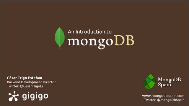 An introduction to MongoDB