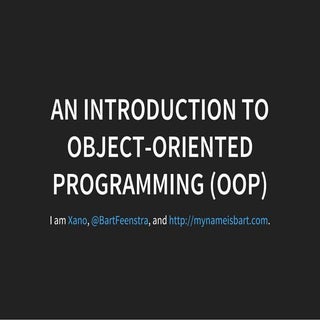 An Introduction to Object-Oriented ...