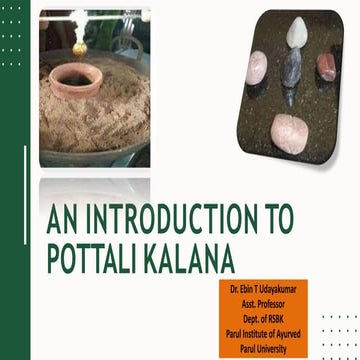 An Introduction to Pottali Kalpana- a Rasarasayana