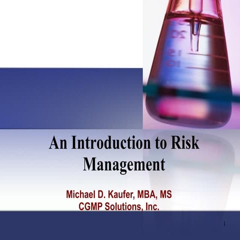 An Introduction To Risk Management   Professional Societies