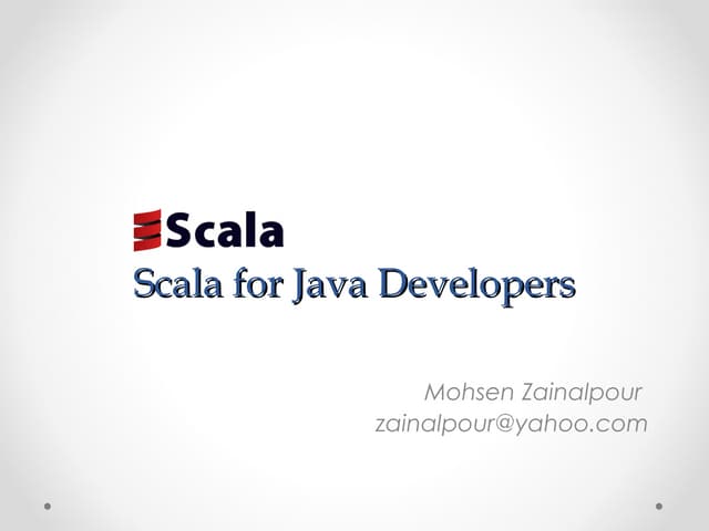 An introduction to scala | PPT