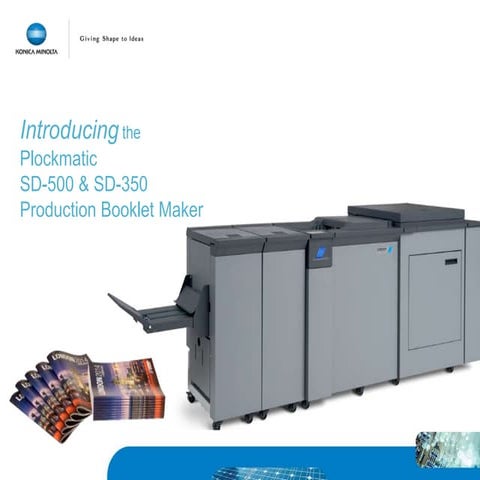 Introducing the Plockmatic SD-500 & SD-350 Production Booklet Maker