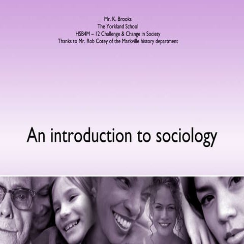 An Introduction To Sociology