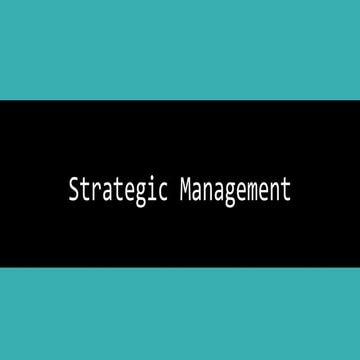 An introduction to strategic management   unit - 1