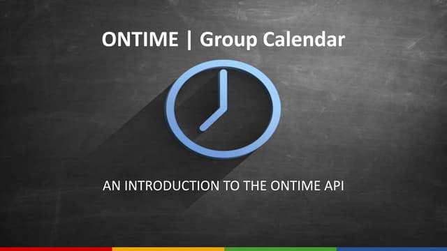 An introduction to the API for OnTime for IBM