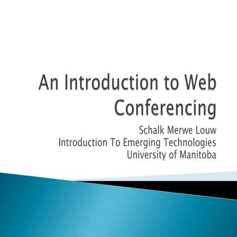 An  Introduction To  Web  Conferencing