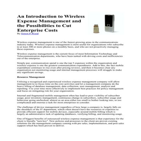 An Introduction To Wireless Expense Management
