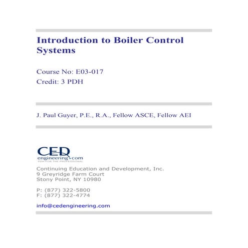 Introduction to Boiler Control Systems