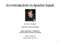 An introduction To Apache Spark