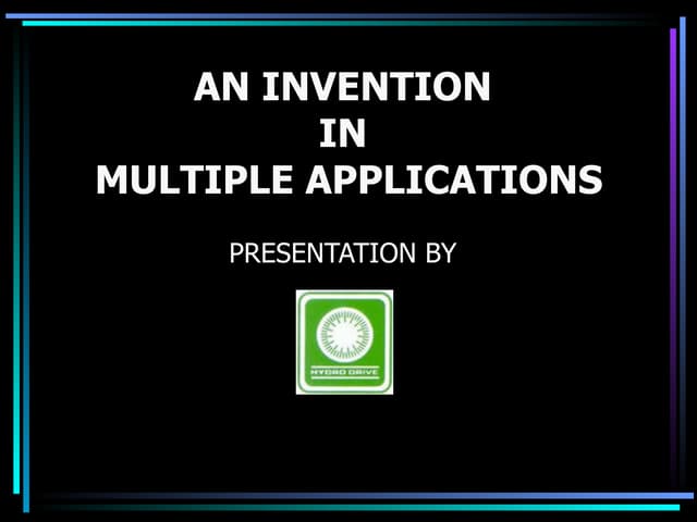 An invention in multiple applications