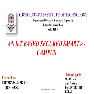 An iot based secured smart e-campus