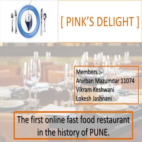 online restraunt ..buisness plan
