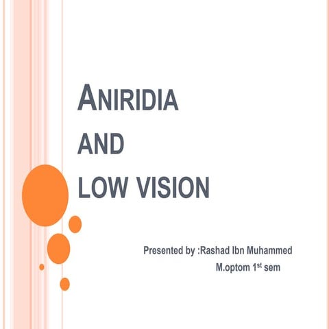 Aniridia and low vision