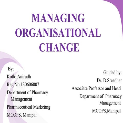 Managing Organisational Change