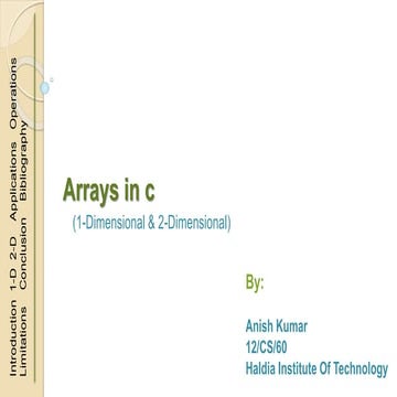 Array in c | PPTX