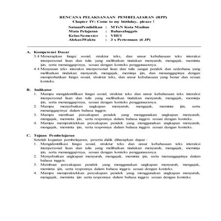 RPP cHAPTER 4 COME TO MY BIRTHDAY, PLEASE!