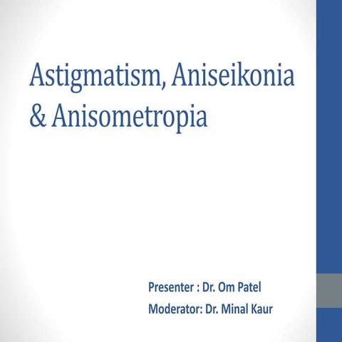 Aniseikona , anisometropia & astigmatism