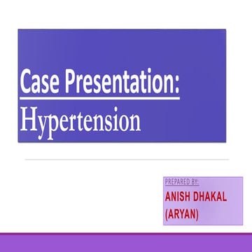 Case Presentation: Hypertension (A case on refusal of Evidence Based Medicine)