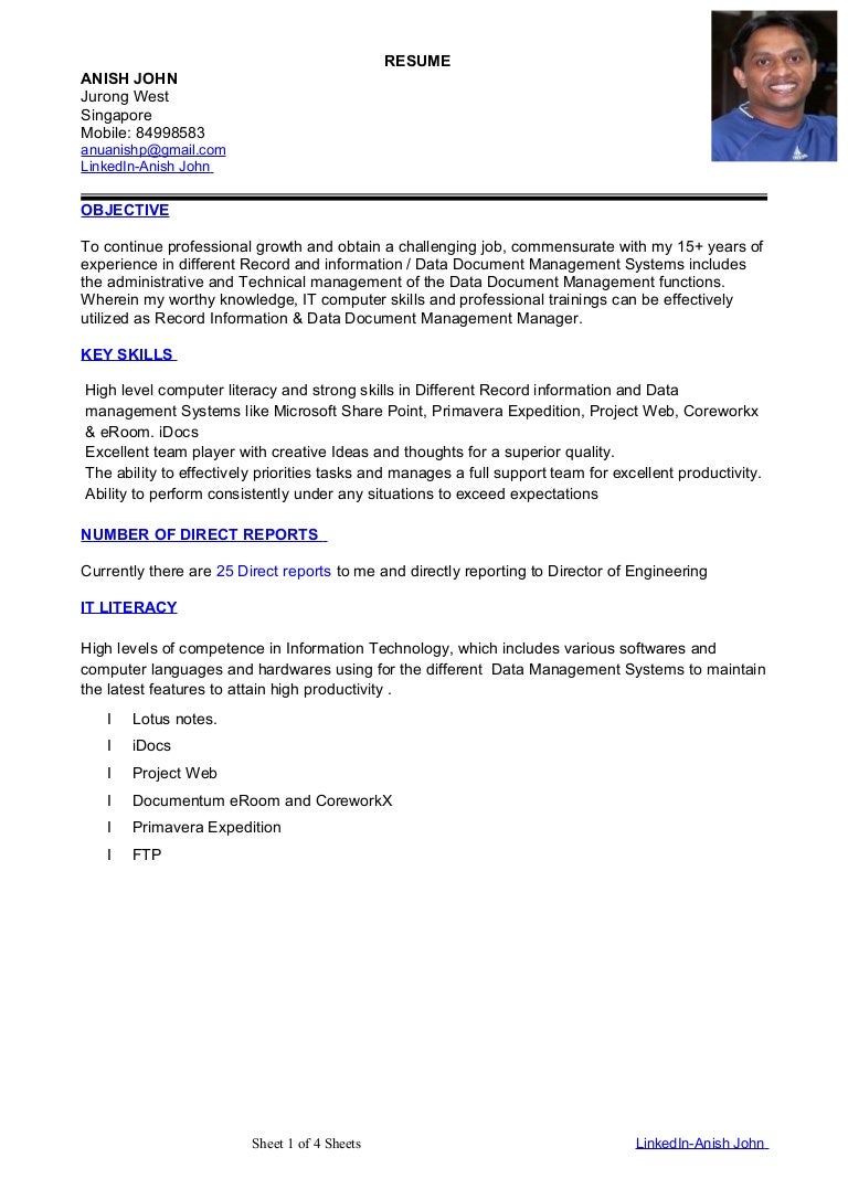 document controller key skills