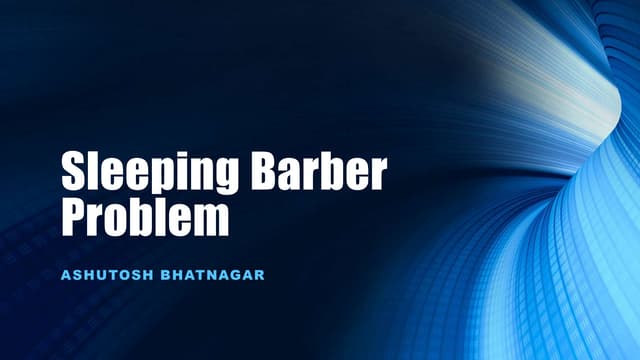 Sleeping Barber Problem algorithm in operating system