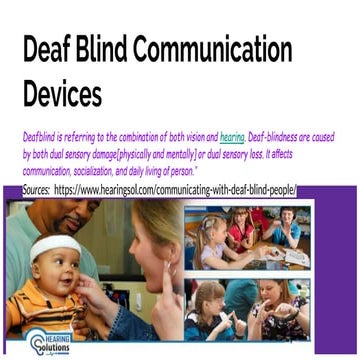 " Communication System for the Deaf -Blind People"