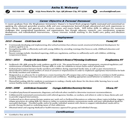 Sarah Wicks MSW personal statement | DOCX