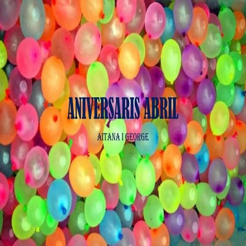 Aniversaris abril