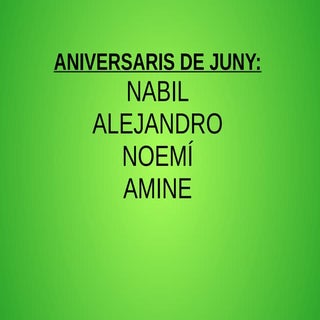 Aniversaris juny