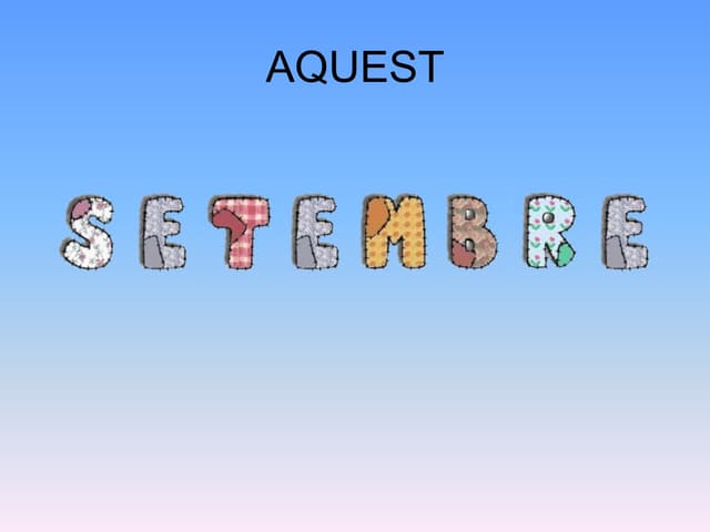 Aniversaris setembre presentacion