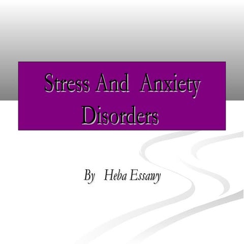  stress and Anxiety Disorder  